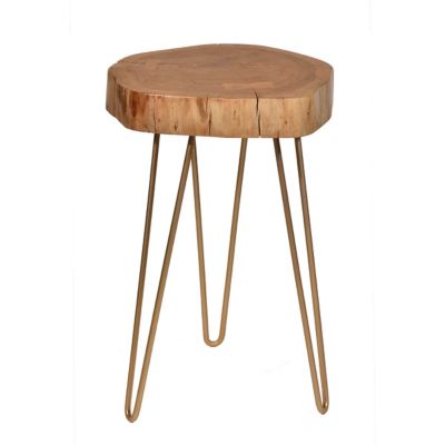 Carolina Chair & Table Seti Accent Table with Live Edge Top