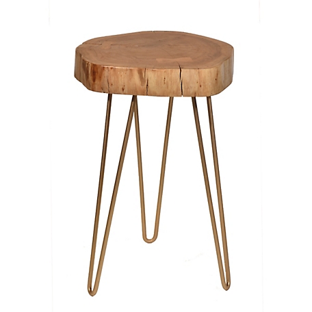 Carolina Chair & Table Seti Accent Table with Live Edge Top