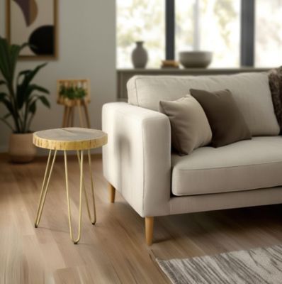 Image showing  Seti Accent Table with Live Edge Top