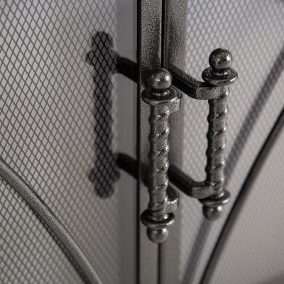 Image showing 5 th Pleasant Hearth Large Albus Collection Fireplace Glass Door