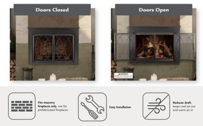 Image showing  Small Amhearst Collection Fireplace Glass Door