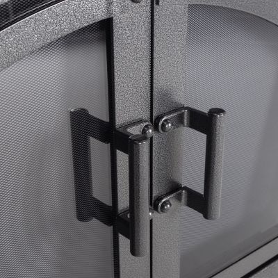 Image showing 5 th Pleasant Hearth Small Axel Collection Fireplace Glass Door