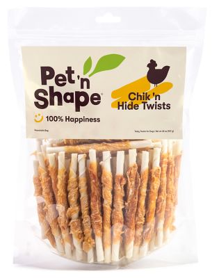 Pet 'n Shape Chicken Hide Twists Dog Chew Treats, 32 oz.