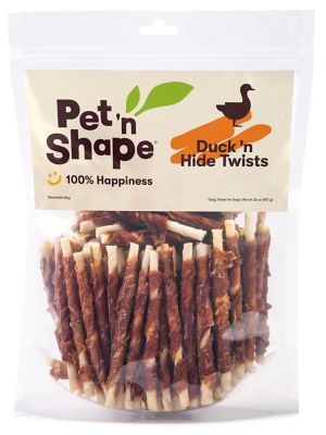 Pet 'n Shape Duck Hide Twists Dog Chew Treats, 32 oz., 12 ct.