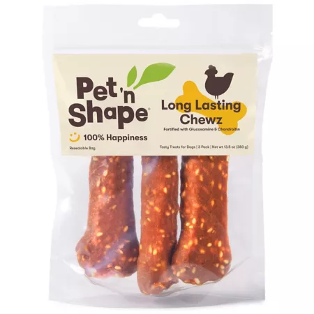 Pet 'n Shape 6 in Long Lasting Chicken Bone Dog Chews 3 ct Dog Soft & Chewy Treats