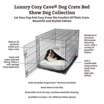 Image showing  Cozy Cave Premium Micro Suede Crate Cave Pet Bed