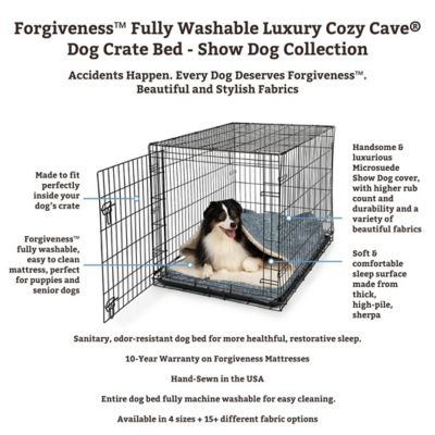 Image showing  Washable Forgiveness Crate Cozy Cave Micro Suede Mattress Pet Bed