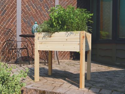 Outdoor Essentials Cedar Medium Elevated Garden Planter