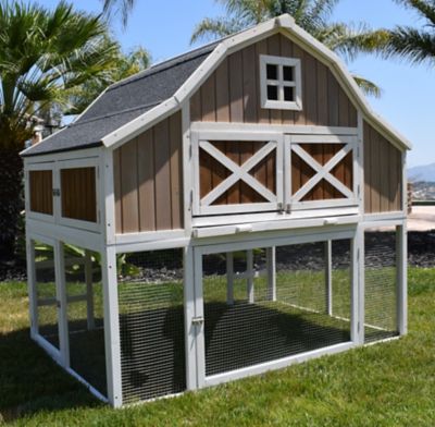 Image showing  3-Compartment 2-Tone Omaha Chicken Coop