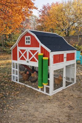 Image showing  3-Compartment 2-Tone Omaha Chicken Coop