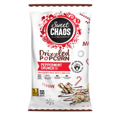 Sweet Chaos Peppermint Crunch Drizzled Popcorn, 5.5oz