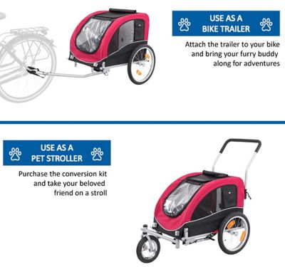 Image showing 10 th TRIXIE Dog Bike Trailer, Medium to Large Dogs