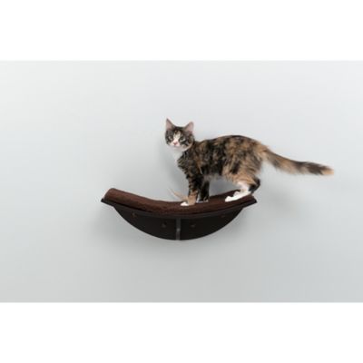 Image showing  Lea Wall-Mounted Cat Perch, Espresso Brown