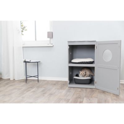 Image showing  Pet Products 2-Story Furniture-Style Hidden Litter Box Enclosure and Pet Home, Gray