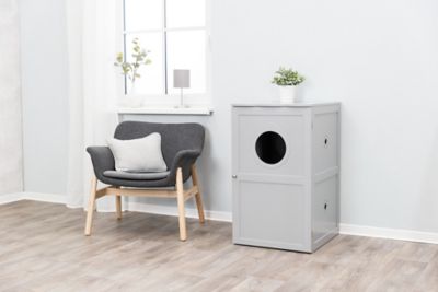 Image showing 7 th TRIXIE Pet Products 2-Story Furniture-Style Hidden Litter Box Enclosure and Pet Home, Gray