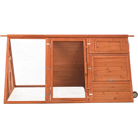 TRIXIE Mobile A-Frame Chicken Coop with Run, 2 Chicken Capacity