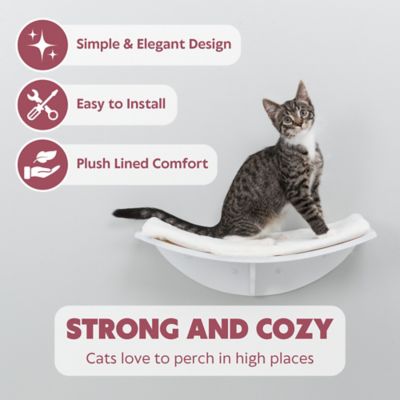 Image showing  Lea Wall-Mounted Cat Perch, White