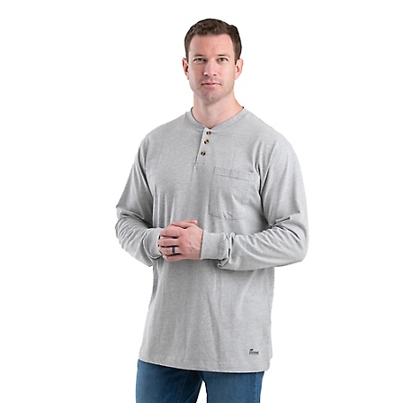 Berne Men's Long-Sleeve Heavyweight Henley Shirt