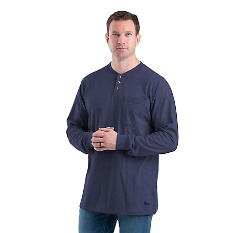 Berne Men's Long-Sleeve Heavyweight Henley Shirt