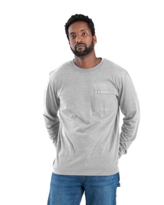 ウェア TSC Cool Long Tee (gray) XL Berne Men's Work Vent Performance Long-Sleeve Pocket T-Shirt, XLT