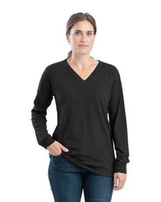 Berne Women's Performance V-Neck Long-Sleeve T-Shirt