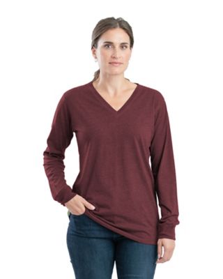 Berne Women's Performance V-Neck Long Sleeve T-Shirt