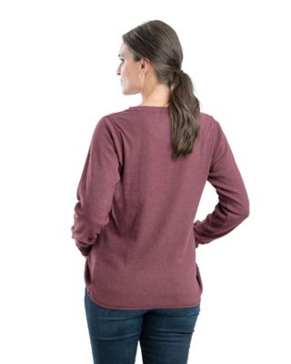 Image showing  Women's Heavyweight Rib-Knit Long-Sleeve Henley Shirt