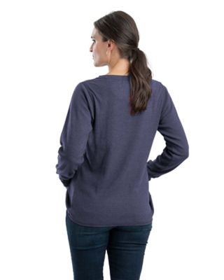 Image showing  Women's Heavyweight Rib-Knit Long-Sleeve Henley Shirt