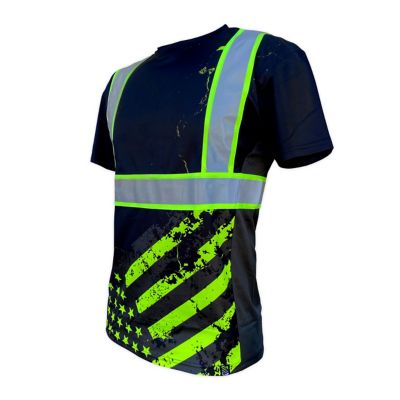 Image showing 0 th SafetyShirtz Unisex Adult Hi-Vis SS360 Stealth American Grit T-Shirt