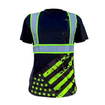 Image showing 1 th SafetyShirtz Unisex Adult Hi-Vis SS360 Stealth American Grit T-Shirt