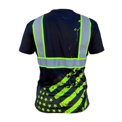 Image showing 2 th SafetyShirtz Unisex Adult Hi-Vis SS360 Stealth American Grit T-Shirt