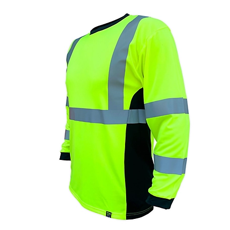 SafetyShirtz Unisex Long-Sleeve SS360 Basic ANSI Class 3 T-Shirt with Vented Sides