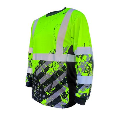 SafetyShirtz Unisex Adult Hi-Vis ANSI Class 3 American Grit Long-Sleeve T-Shirt