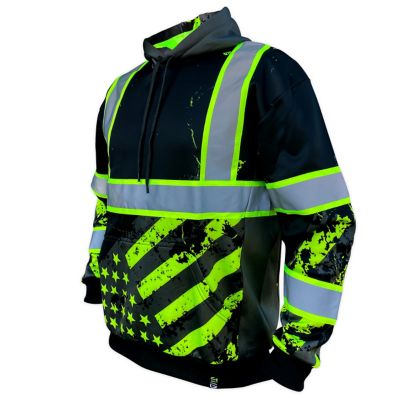 SafetyShirtz Unisex SS360 Stealth American Grit Enhanced Visibility Hoodie