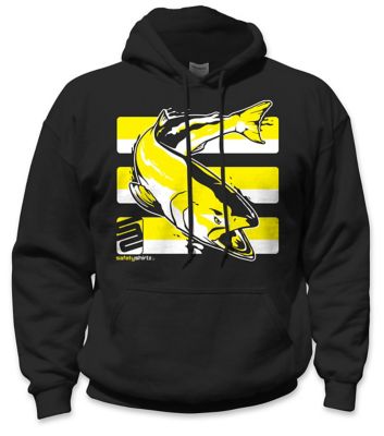 Image showing  Unisex Salmon High-Visibility Hoodie, Yellow/Black