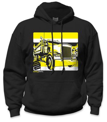 SafetyShirtz Unisex Dump Truck High-Visibility Hoodie, Black/Yellow