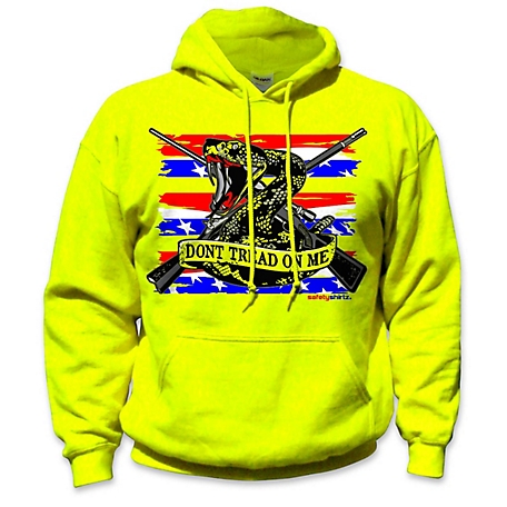 SafetyShirtz Unisex The Patriot High-Visibility Hoodie, Red/Black/Yellow