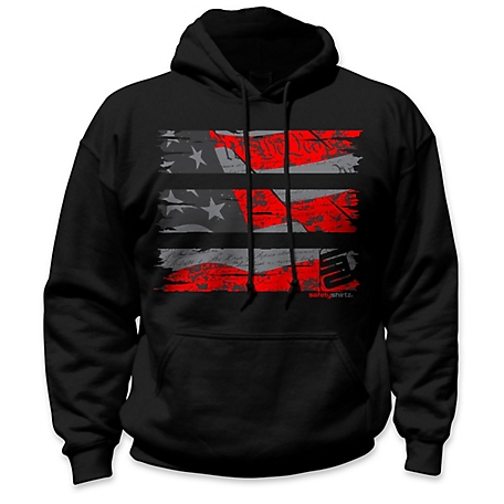 SafetyShirtz Unisex Stealth Old Glory Reflective High-Visibility Hoodie