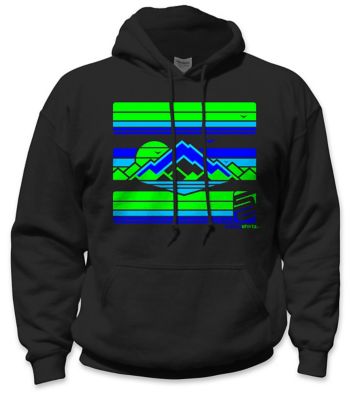 Image showing 0 th SafetyShirtz Unisex The High Country High-Visibility Hoodie, Green/Blue/Black