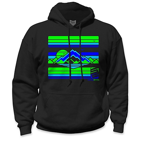 SafetyShirtz Unisex The High Country High-Visibility Hoodie, Green/Blue/Black