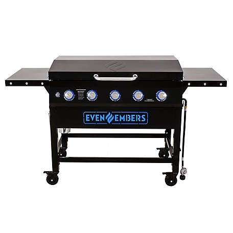 Even Embers Gas 5-Burner Griddle with Lid