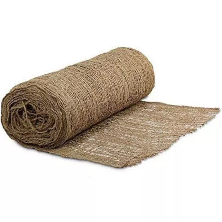 Mutual Industries 4' x 225' Jute Mesh Blanket Landscape Fabric & Weed Barriers