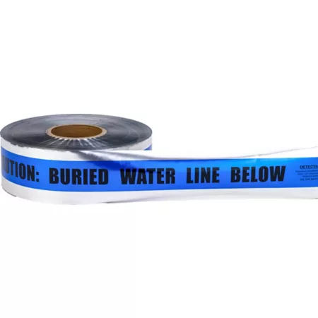 Mutual Industries Underground Detectable Buried Water Line Marking Tape 2 in x 1000 ft. Caution Tape