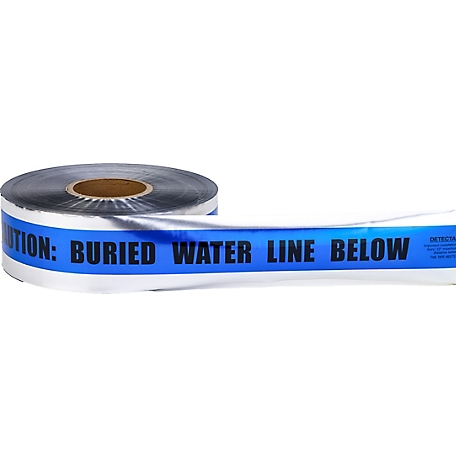 Mutual Industries 2 in. x 1,000 ft. Underground Detectable Buried Water Line Marking Tape