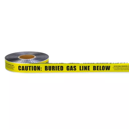 Mutual Industries Detectable Gas Line Marking Tape 3 in x 1000 ft. Caution Tape