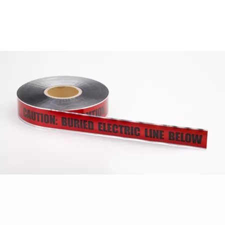 Mutual Industries Detectable Underground Power Line Tape 2 in x 1000 ft. Caution Tape