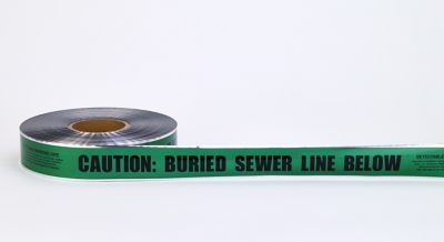 Mutual Industries 1,000 ft. Underground Detectable Sewer Line Marking Tape