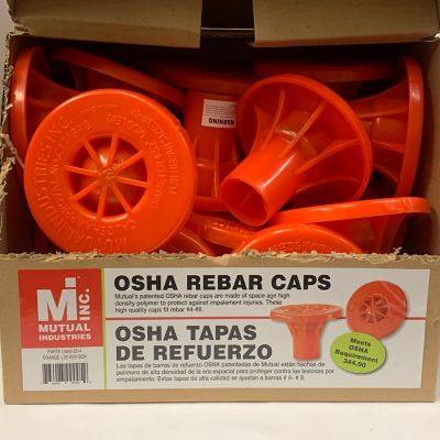 Mutual Industries OSHA Rebar Caps, 25-Pack