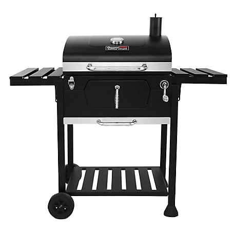 Royal Gourmet Charcoal 24 in. BBQ Grill, Bottom Shelf and Foldable Side Tables, 490 sq. in., Outdoor Cooking, CD1824EN