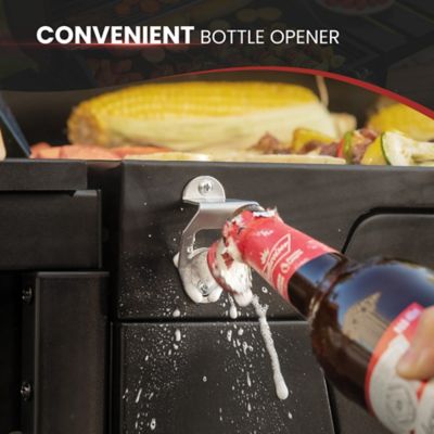 Image showing 6 th Royal Gourmet Barrel Charcoal Grill with Bottom Shelf and Foldable Side Tables, 490 sq. in., Black